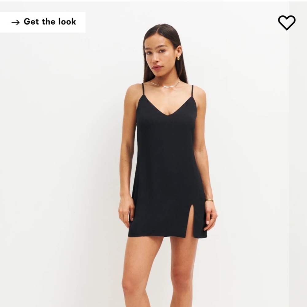 Reformation Black Marlowe Dress